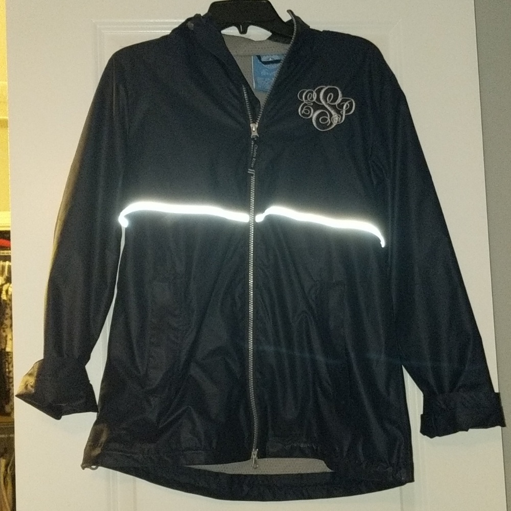 Charles River navy raincoat